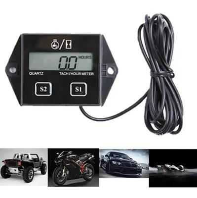 Tacómetro Medidor de RPM Medidor de horas Pantalla LCD digital Medidor de tacógrafo automático Temporizador de velocidad de vacío Universal para motor de barco de motocicleta de coche