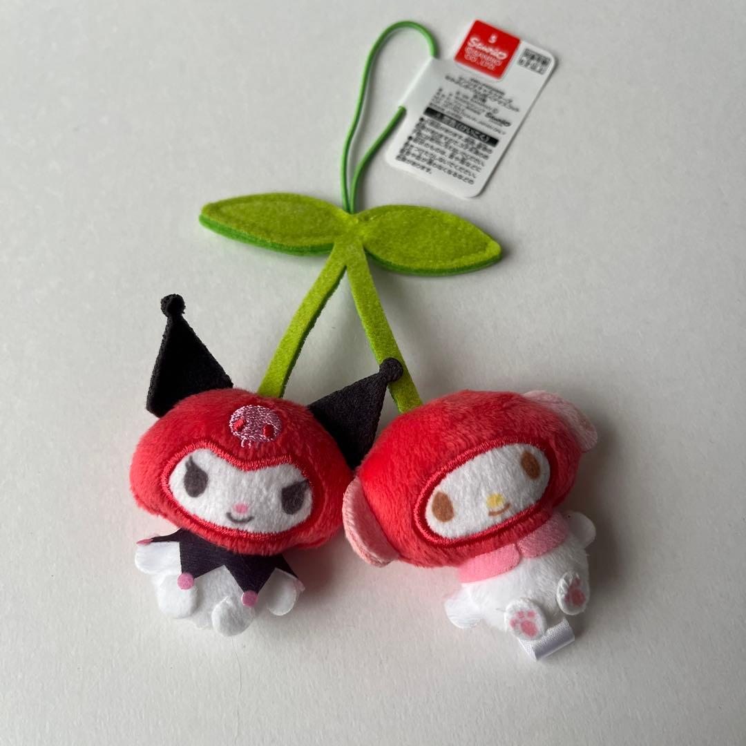 B Sanrio Nakayoshi Sakuranbo Pair Mascot My Melody & Kuromi