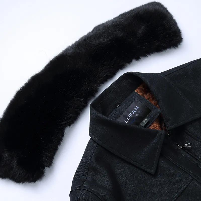 Men Jacket Winter Plus Velvet Thick Warm Coat Regular Casual Parka Middle-aged and Elderly Cotton-padded Jacket