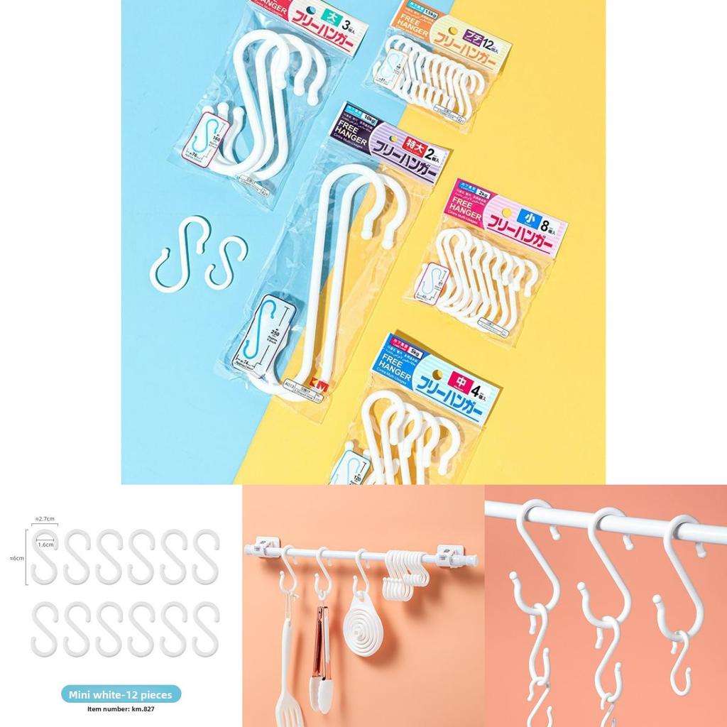 Plastic S Hooks For Home Organization With Double Hooks Load Capacity For Diy Closet Storage