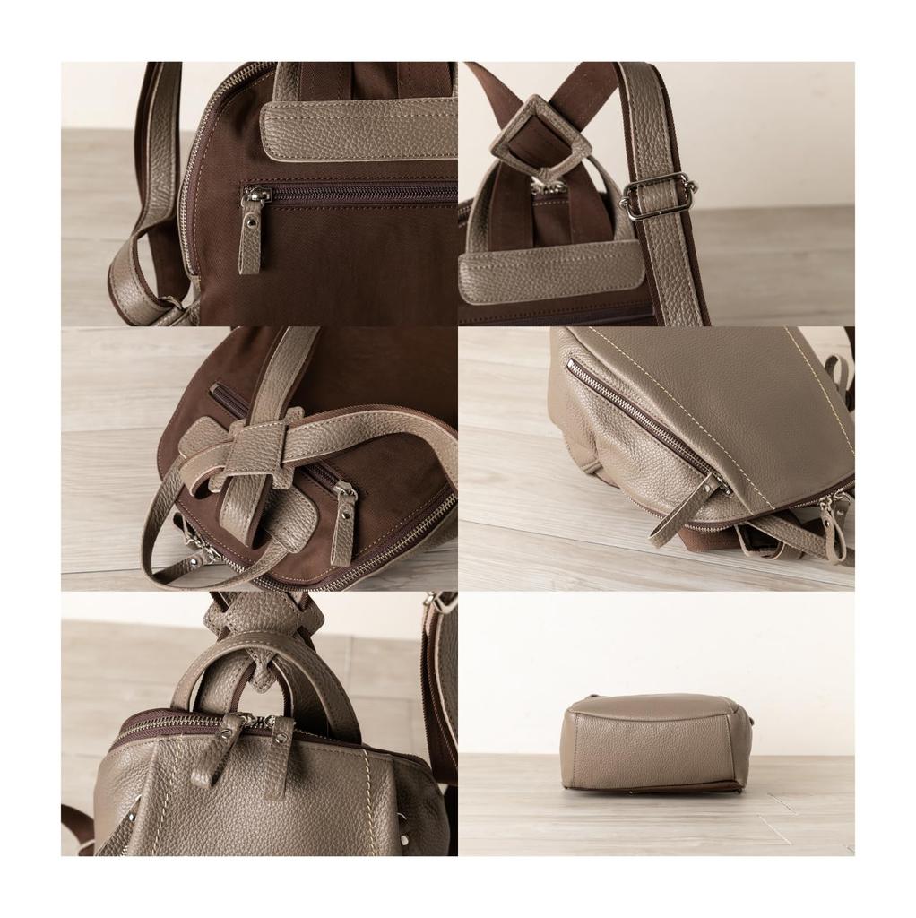 BAG since Made in Italian Leather and Nylon Compact Mini Mastrotto Cowhide Day Imai 2858 [IMAI 1977] [GENOVA] Genova, Japan, Backpack, Bag, Leather,