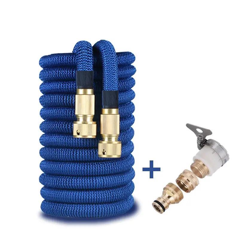 High-Pressure Telescopic Water Hose with Explosion-Proof Nozzle, Ideal for Car Wash and Garden Watering.