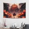 Halloween Girl Pumpkin Mountain Print Tapestry Wall Hanging Blanket Tapestry Home Decor Items Wall Decorations