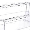 2 Tier Clear Acrylic Wine Bottle Cork Storage Holder Rack for Club Retail Store Countertop