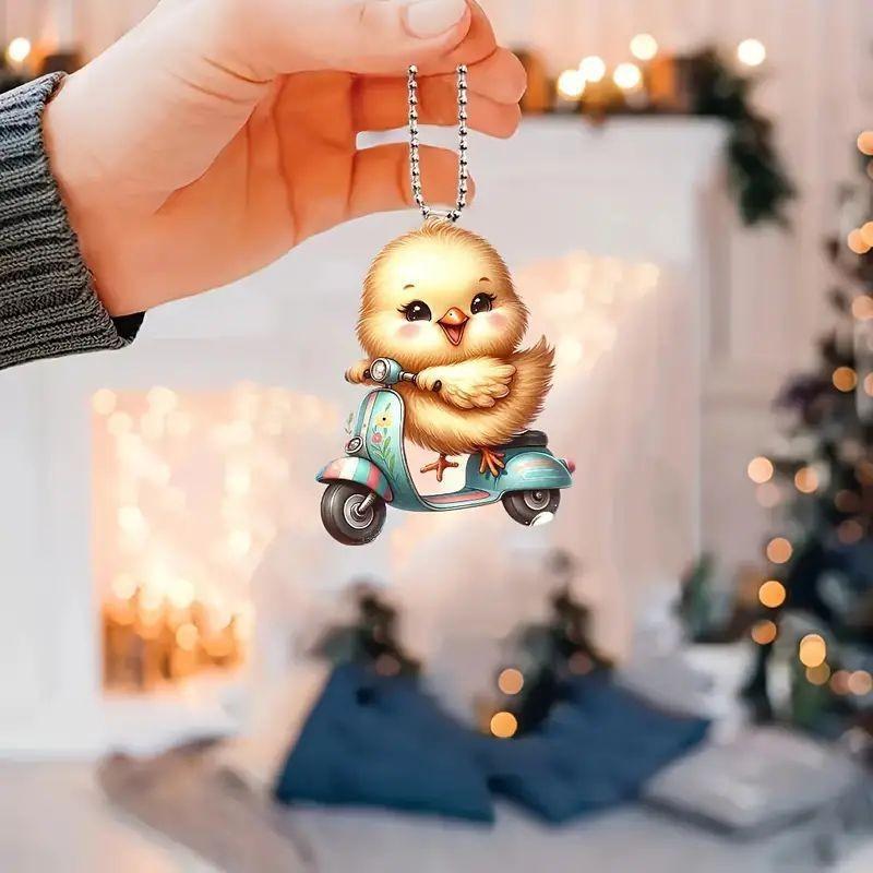 Acrylic Style Cartoon Car Hanging Ornament Versatile Backpack Accessory For Home Decor