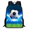 Kids Soccer Backpack Elementary School Students Large Capacity Lightweight Anti-Shock Ergonomic Design With Cartoon Print