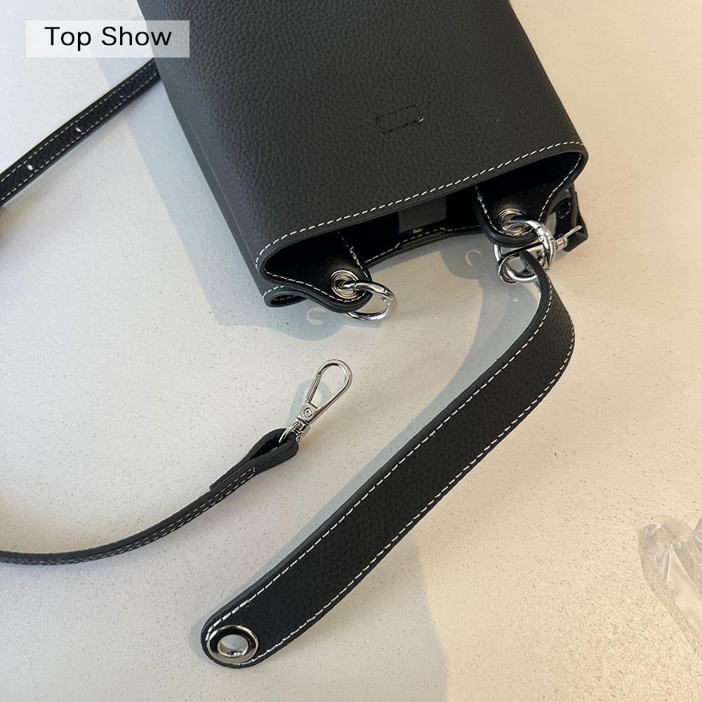 2025 Neue Mini Damen Schultertaschen Echtes Leder Kleine Handtasche Paneeliert Erste Schicht Rindsleder Umhängetasche Eimertaschen Geldbörse