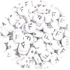 100pcs/lot 7mm Round Acrylic Letter Beads A-Z Alphabet Beads Loose Beads For DIY Bracelet Necklace Keychain Jewelry Making