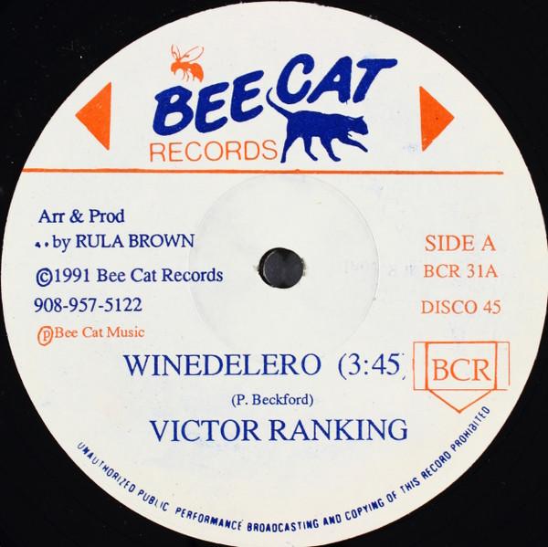 

12inch Record VICTOR RANKING SILVER DON Winedelero BCR31 Bee Cat Records 1991 US Reggae Ska Dub Used