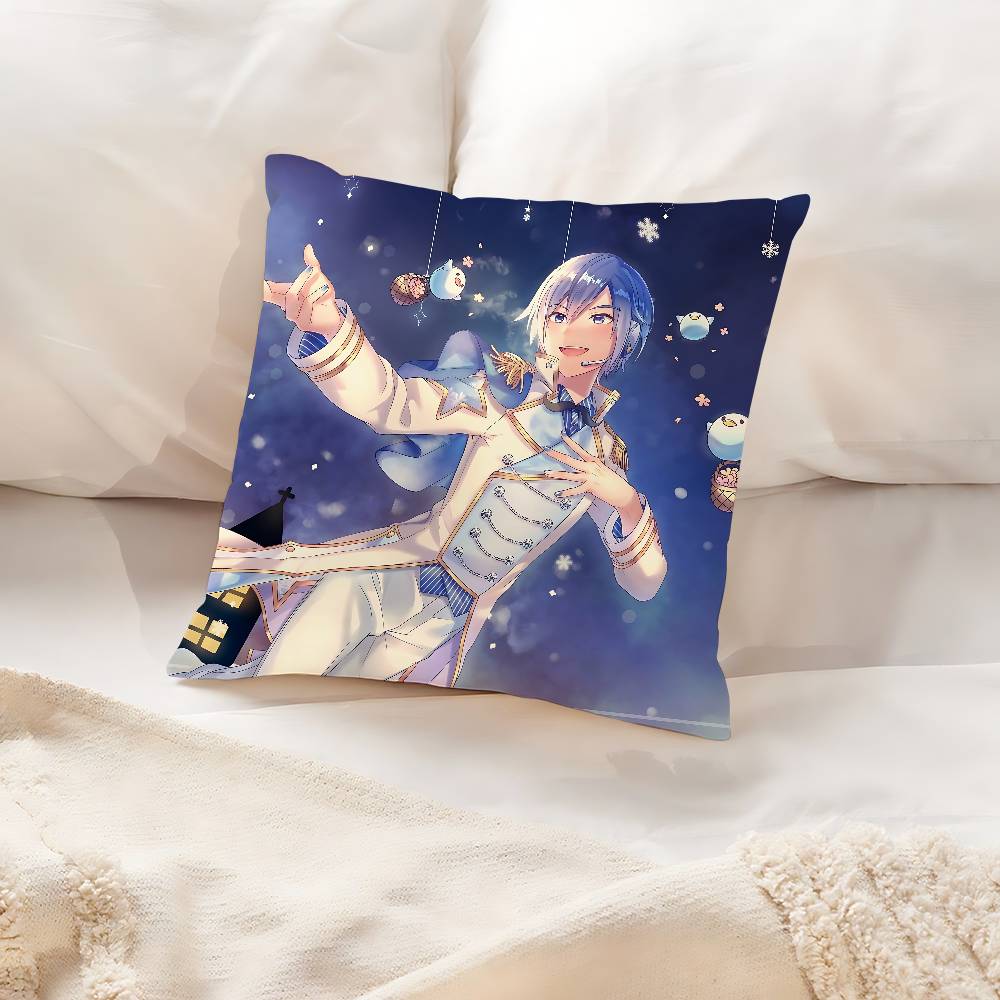 Cartoon K-KAITO Pillow Case Throw Pillow Cover Nordic Vintage Style Cushion Covers Home Living Room Sofa Couch Seat