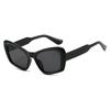 2PACK Vintage Cat Eye Oversized Sunglasses Women Gradient Eyewear Shades Women Black Luxury Square Glasses  UV400