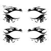 Cosmetic Transfers for Adults 2 Pairs Halloween Eye Tattoo Stickers, Waterproof Temporary Face Decals with Ghostly Decorations Pumpkin Bat Spider Web,