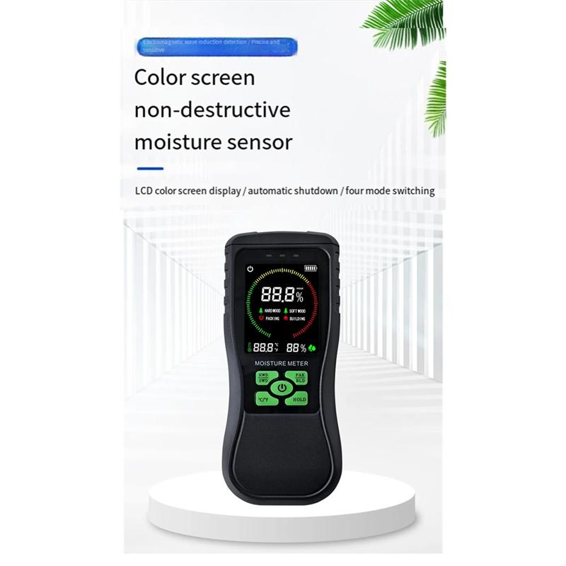 A03F-Floor Wall Wood Moisture Meter Non-Destructive Detection Tester Detector Wood Moisture Content Measurement