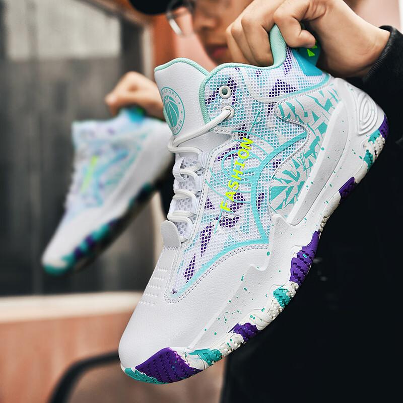 Kobe Basketballschuhe, Herren-High-Top-Sneaker, strapazierfähig, für Kinder mittleren Alters, Sommer-Sneaker aus Mesh, rutschfest, atmungsaktiv, für Jungen und Teenager