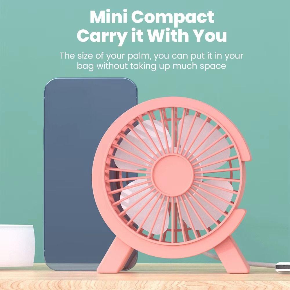 Quiet Motor USB Desk Fan USB Powered Desktop Fan Portable Quiet Cooling Fan Dormitory Use