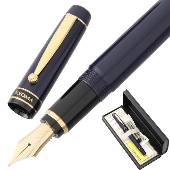 PILOT Limited Edition 50 Fountain Pen Sakamoto Ryoma Signature Engraved Original Luxury Model Kuroshio Blue (Dark Blue)