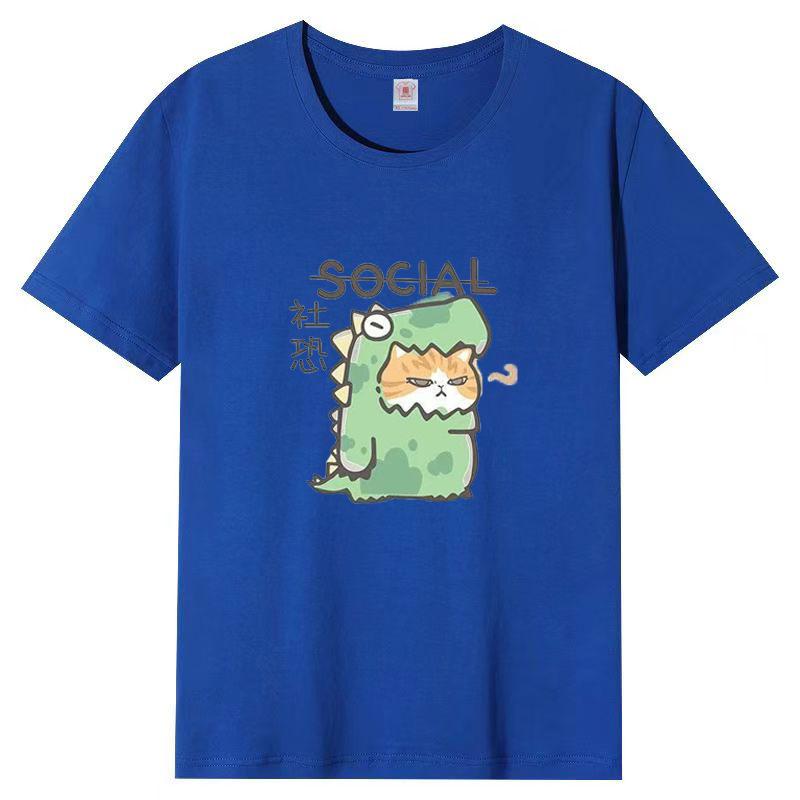 Cartoon Short Sleeve Women's T-Shirt 2025 New Design American Loose Half Sleeve Top