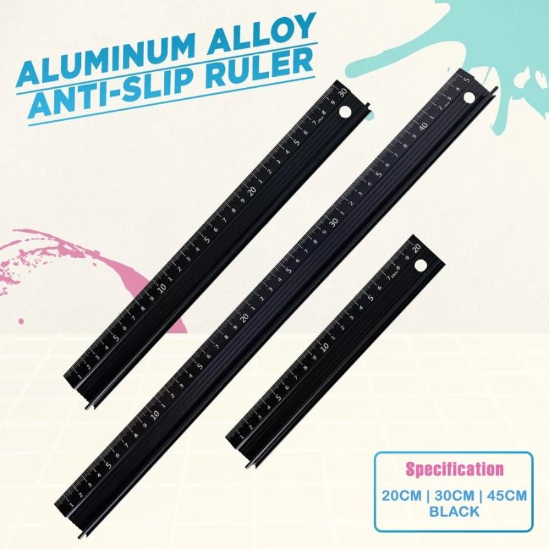 High Precision Aluminum Ruler Non-Slip Multi-Functional 20/30/45cm Metal Tool for Engraving Cutting Marking Measuring