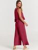 2025 Summer Women's Sleeveless Ruched Vest & Wide-Leg Cropped Pants Set