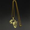 Africa Map Pendant Necklace For Women Men Stainless Steel Gold Silver Color Hollow Animal Nature Life Chain Jewelry Collar Gift