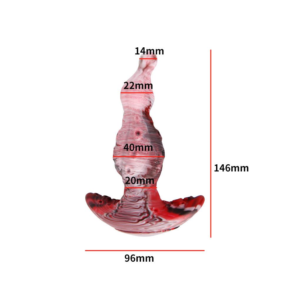 Plug Anal Texturé Portable - Design Couleur Tourbillonnante, Doux & Élastique, 4 Tailles pour une Exploration Intime Sur Mesure