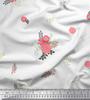 Soimoi Japan Crepe Satin Fabric Leaves,Aster & Camellia Flower Printed Craft Fabric by the Metre 42 Inch