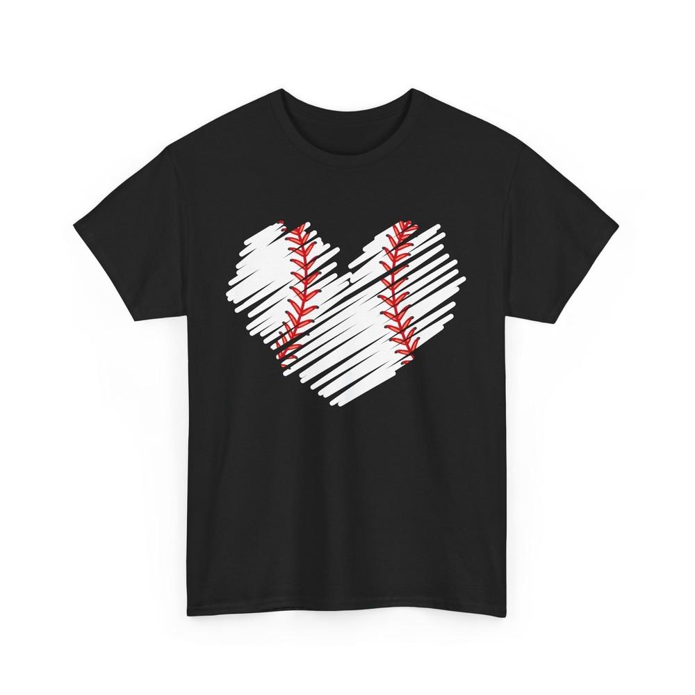 Baseball Heart Shirt, Sport Baseball Lovers Baseball Players Women Men T-shirt