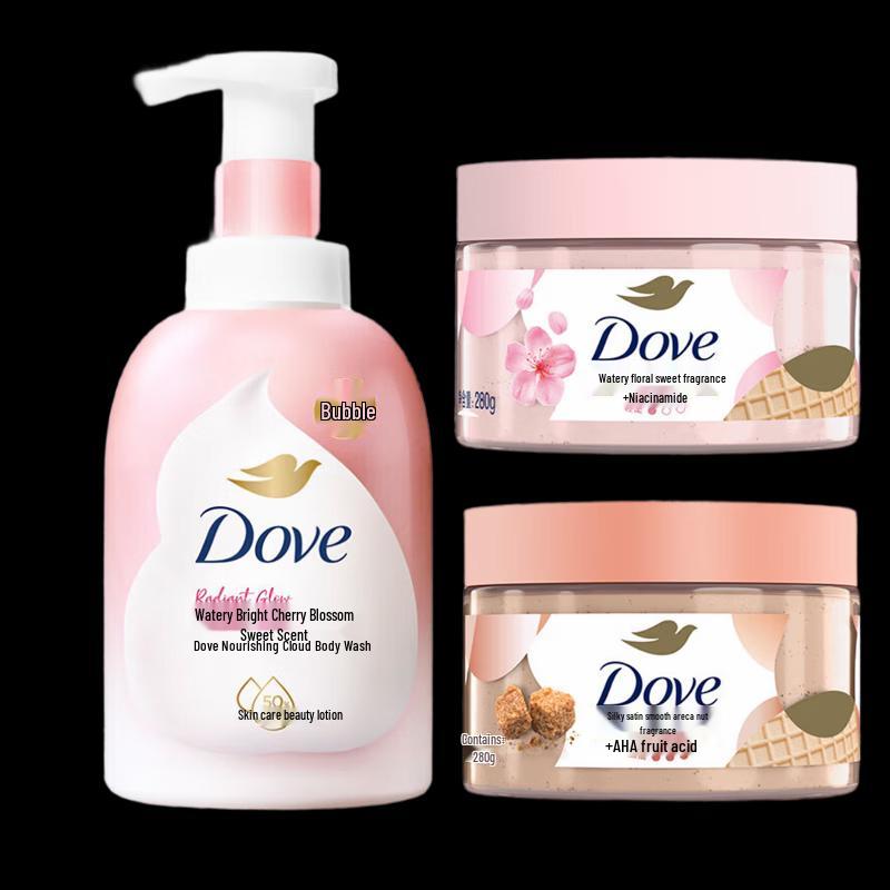 Dove Sakura Shower Foam & Scrub Set