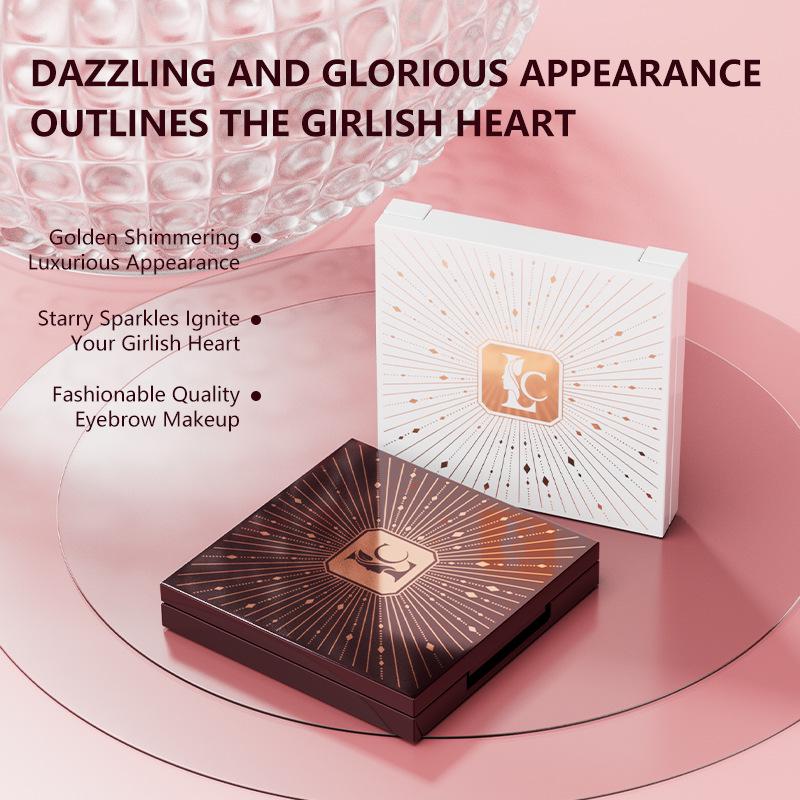 LECOVER Four-Color Eyeshadow Palette: Matte, Pearl, Fine Shimmer & Super Flash Highlights for European and American Styles