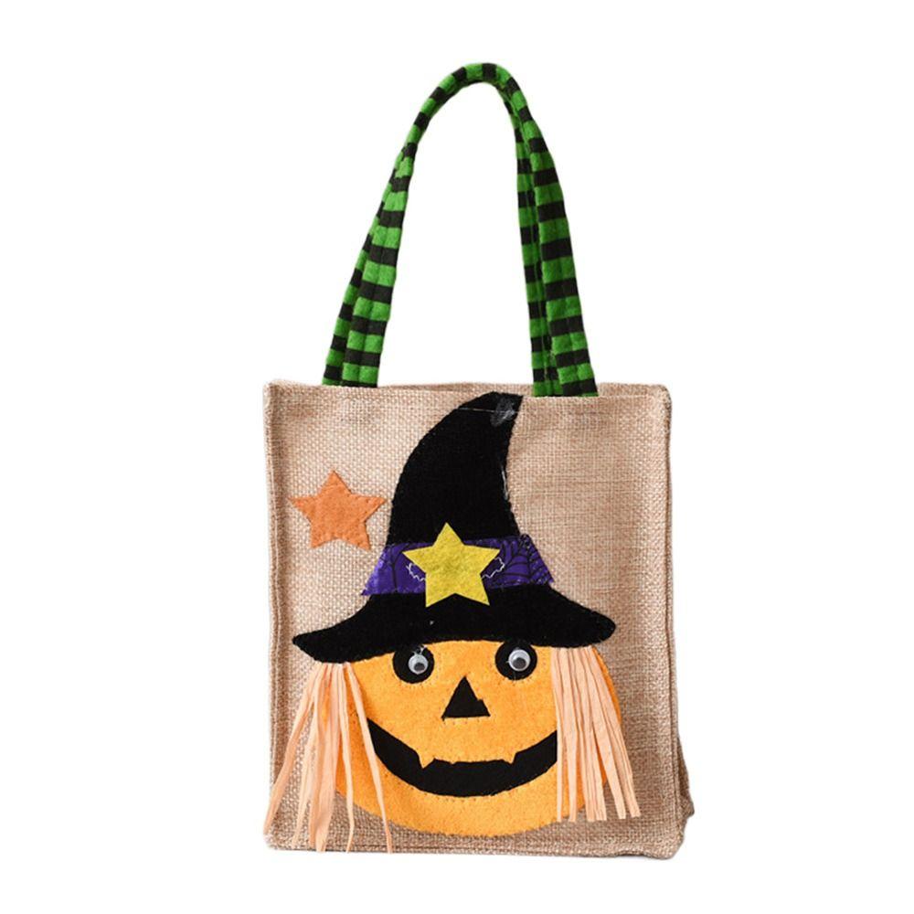 

Відьма Череп Хелловін Подарункові Пакети Мультяшний Гарбуз Кіт Сумка Креативні Сумки-Тоут Хелловін Фестиваль pumpkin