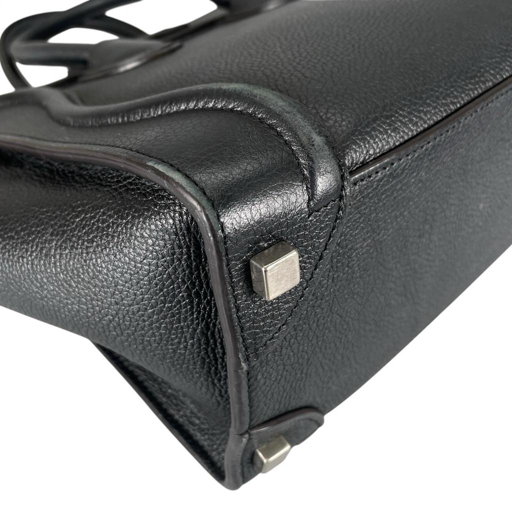 CELINE Luggage micro shopper S-AI-4168 Handbag black Women used