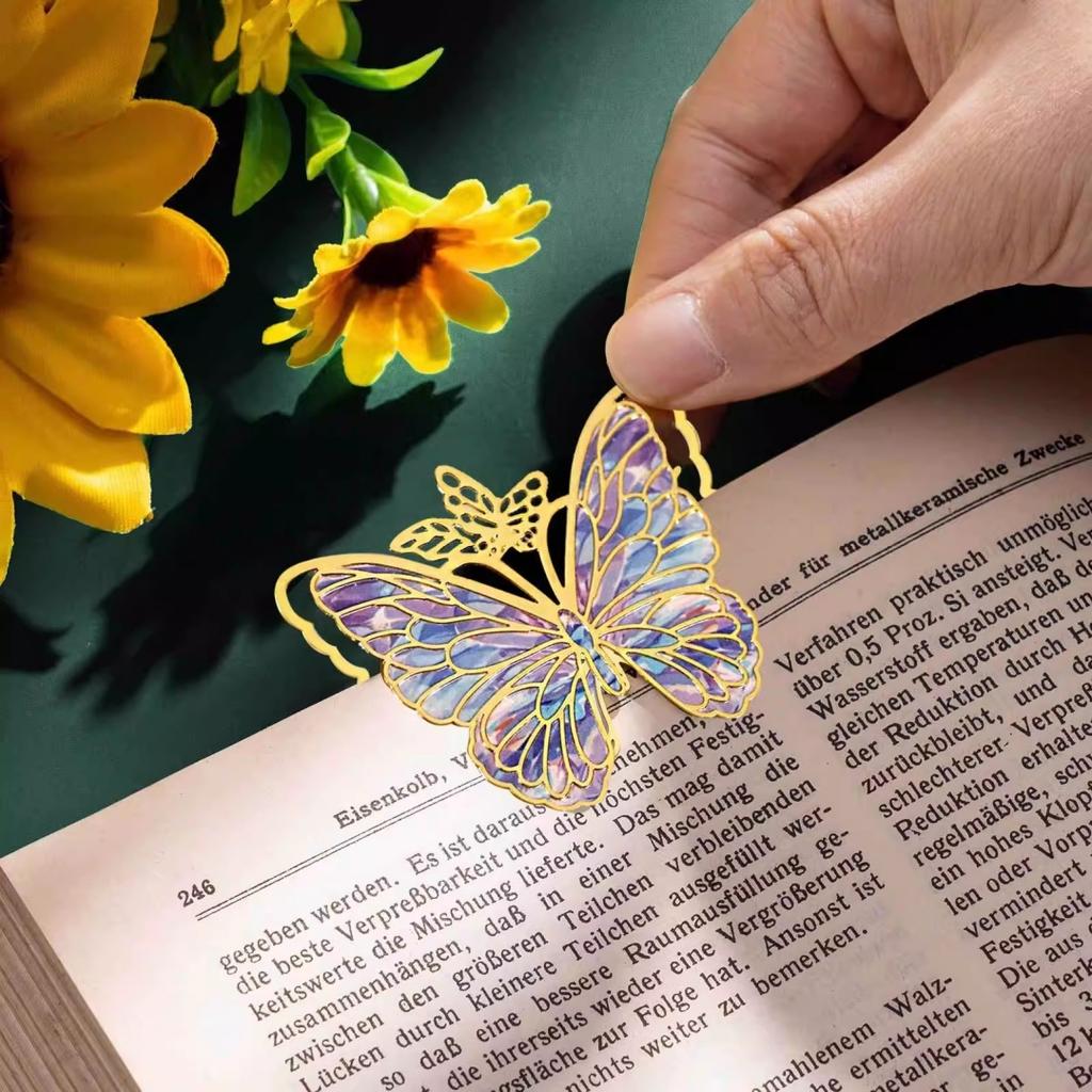 Van Gogh Oil Painting Butterfly Bookmark Book Page Insert Clips Book Maker Artistic Gift for Literature Lovers Writers Teachers