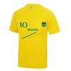 T-shirt Foot Brésil Jaune mixte – Maillot Sport Supporter 10 - - Jaune