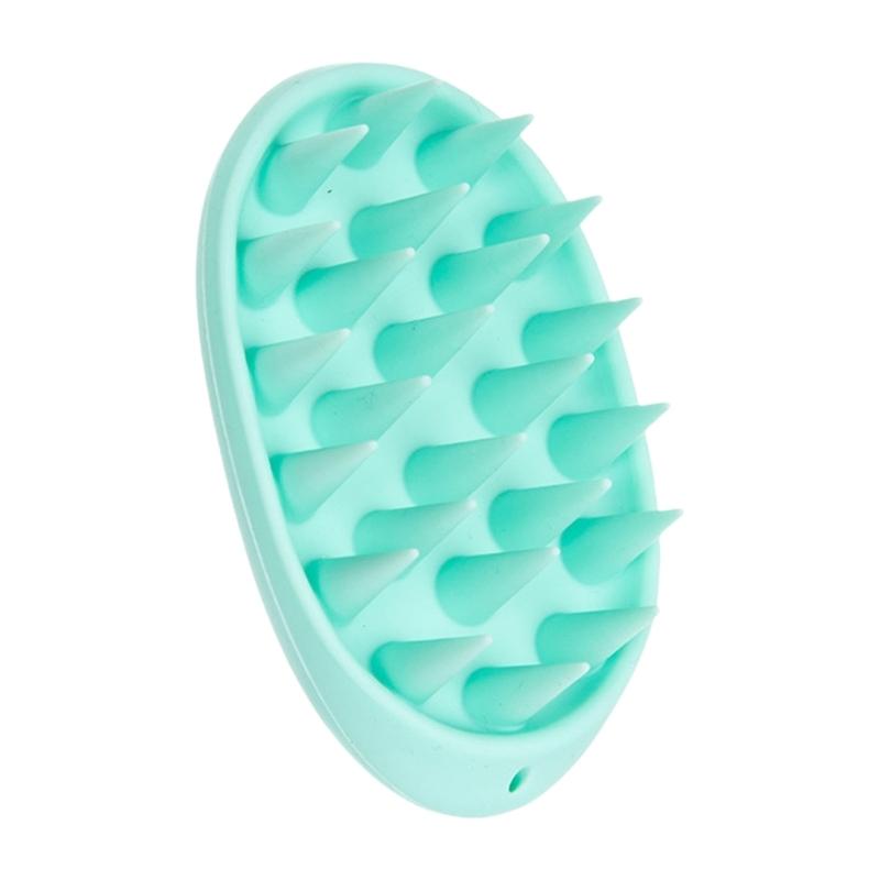 Hair Washing Brushes Silicone Scalp Massager Oval Design with Soft Bristles Scrubber Brushes for Different Hair Type