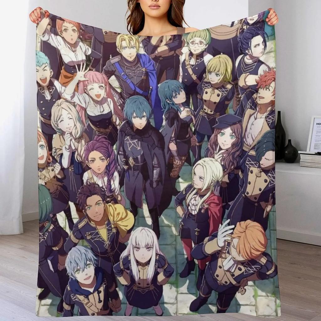 The Fire Characters Throw Blanket Soft Solid Color Blanket for Couch Bed