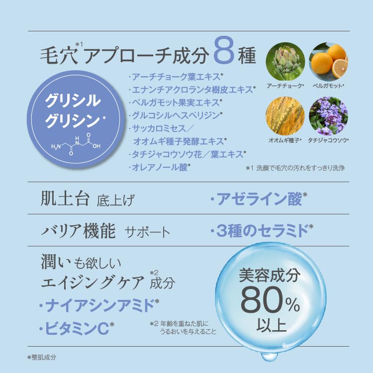 Nikipita GG Moist Cleansing Gel Glycylglycine vegetable konjac ball Azelaic acid Niacinamide Vitamin C Ceramide Intensive pore care 8 types of pore