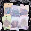 40pcs PET Holographic Transparent Sticker Pack, Shiny Journal Decor Material, DIY Waterproof Decals
