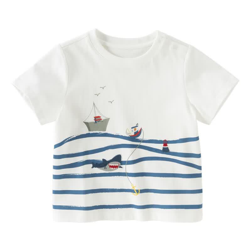 DAVE&BELLA Boys' Cotton Short-Sleeve T-Shirt