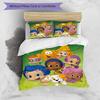 3pcs Bubble Guppies Design Cover Set - HD Printed Bedding with 1 Cover and 2 Pillowcases - Perfect for Home and Dorm Decor