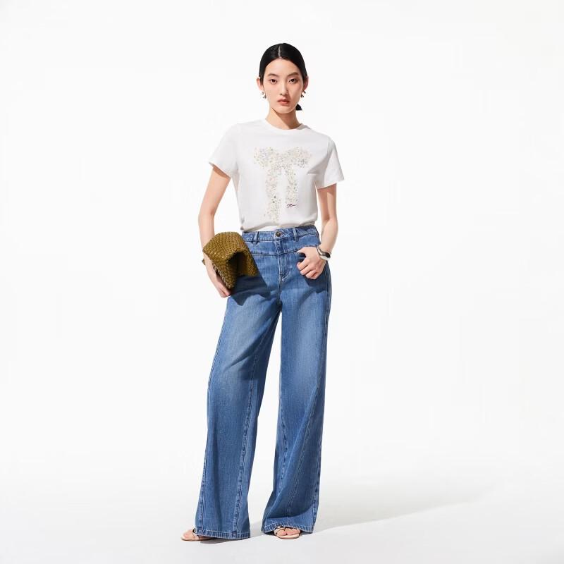 VEROMODA Women's Printed Cotton T-shirt
