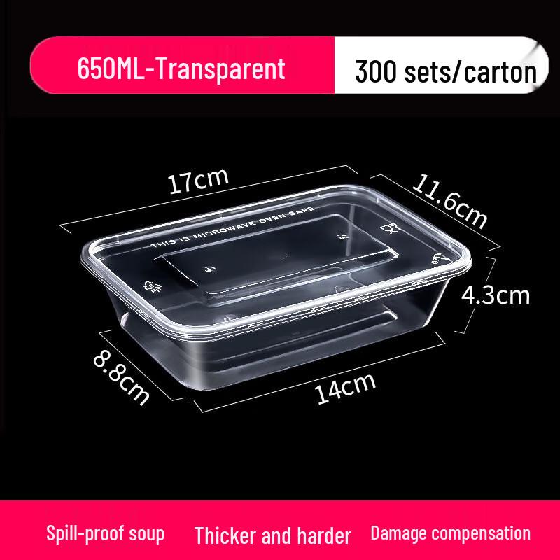 PP Food Grade Rectangular Takeaway Containers with Lids