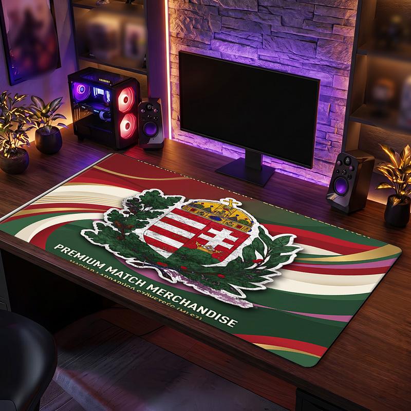 Hungary Football Crest Mouse Pad, Extended Non Slip Rubber Desk Mat for Gaming Office Laptop Fan Gift