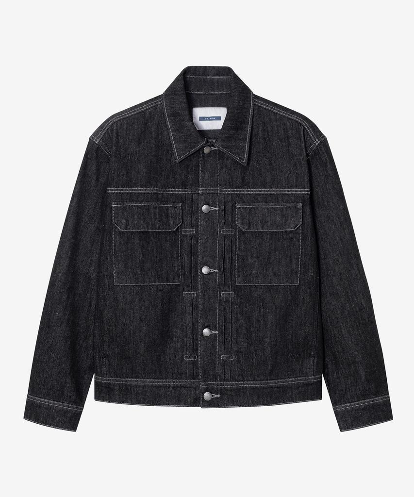 Mindbridge Black Raw Denim Trucker Jacket