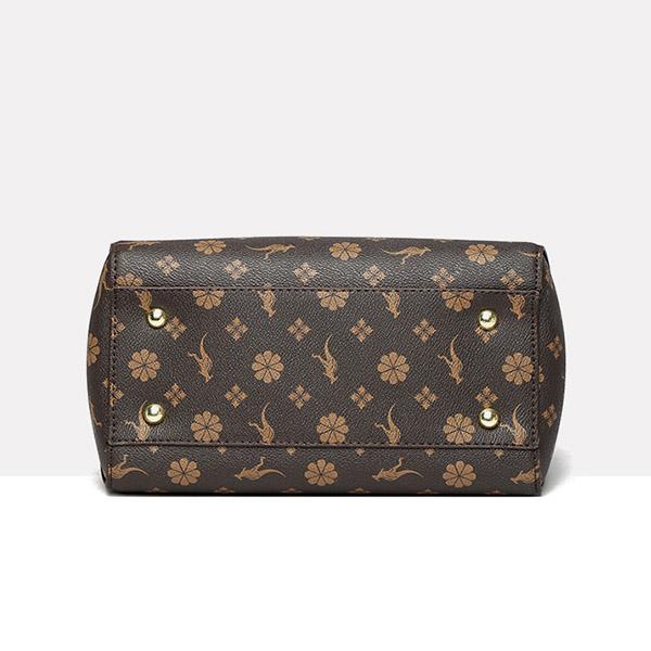 Classic Floral Print Fashion Tote Bag Spacious Capacity Elegant Single-Strap Women's Handbag