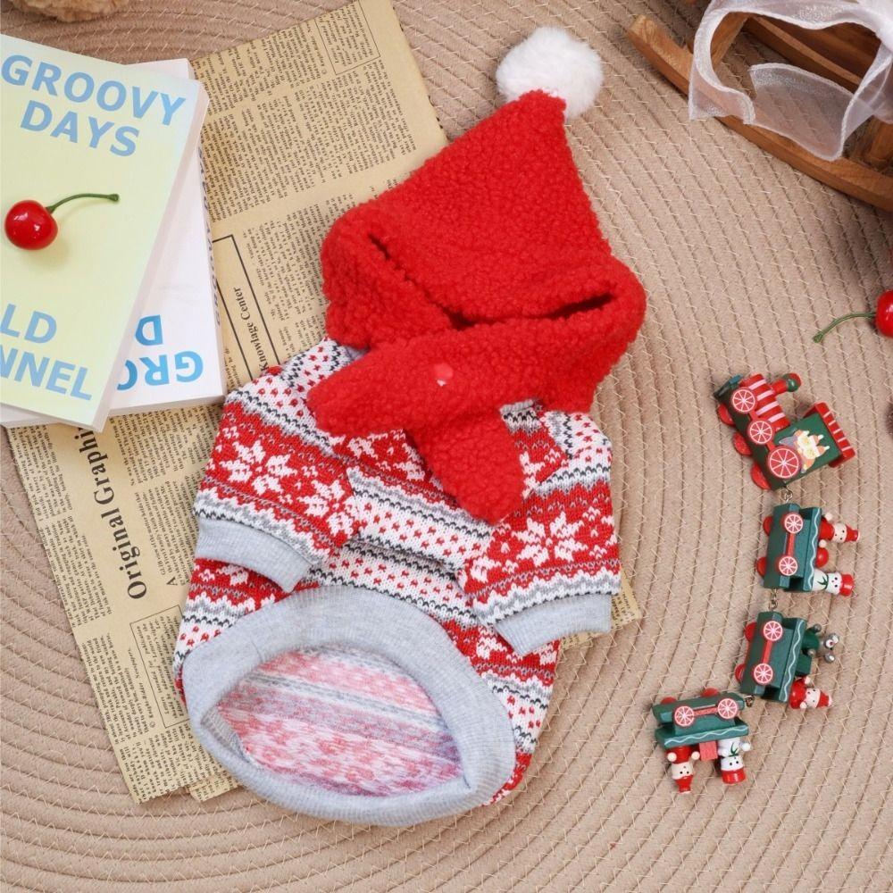 Pet Clothing Dog Christmas Sweater Thick-Warmed Knitted Pullover for Small Medium Dog