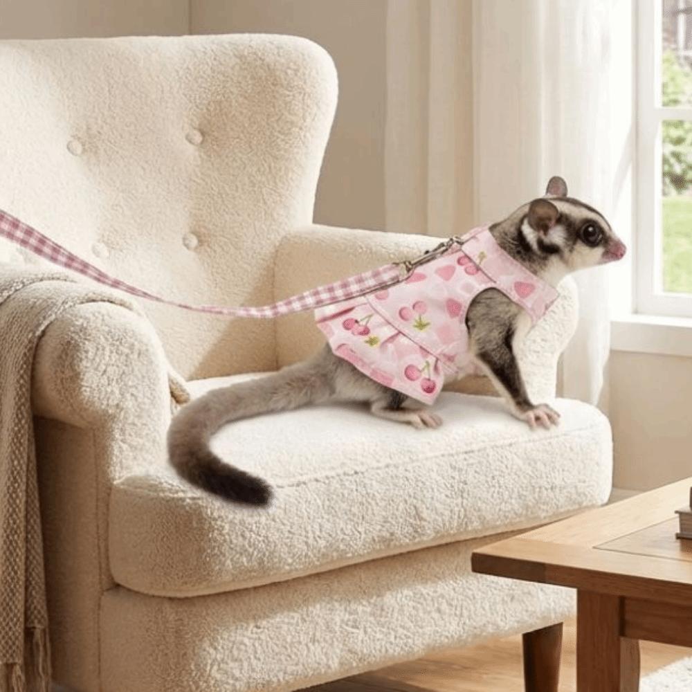 Escape-Proof Ferret Harness Skirt Breathable Hamster Vest Cute Harness Suit Pet Costume