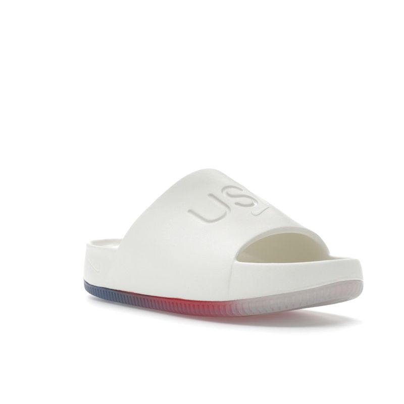 Nike Calm Slide USA Olympic Unisex Sneakers Cream Sail Sport-Red FV5601-100