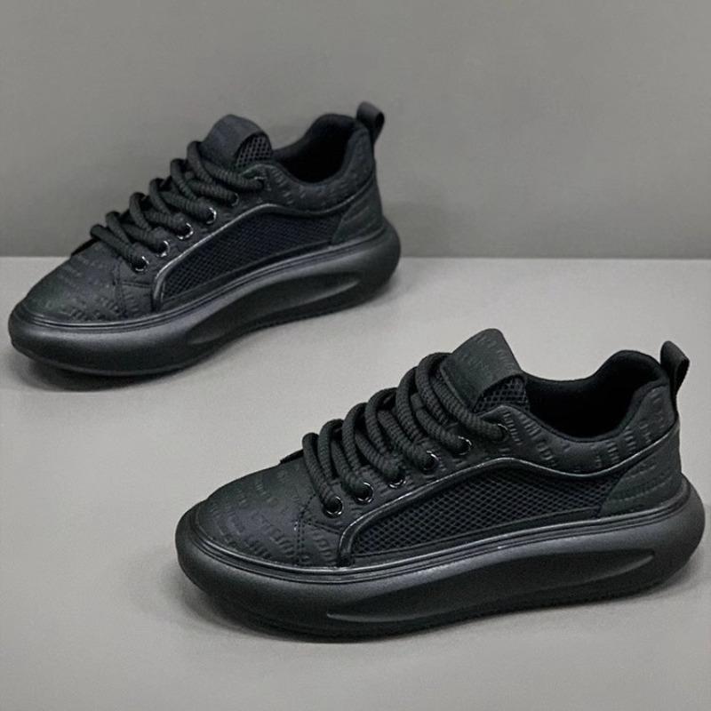 

Летняя мужская обувь новая сетчатая дышащая обувь на толстой подошве мужская обувь на мягкой подошве универсальная повседневная белая обувь 44 чёрный