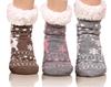 FRALOSHA 3 Pairs Deer Coral Velvet Winter Thickened and Fluffy Socks for Home and Fall and Winter Women's Socks, Warm, Sleep, (Brown, Pink, Gray)