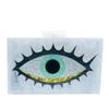Boutique De FGG Evil Eye Acrylic Purse Women Black Evening Bags and Clutches Chain Shoulder Crossbody Bag Party Prom Clutch